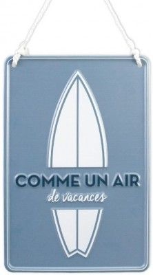 Plaque Métal 3D AIR DE VACANCES, 20x30cm