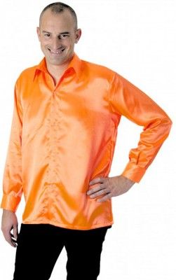 Party Pro 865127, Chemise néon night adulte L, orange