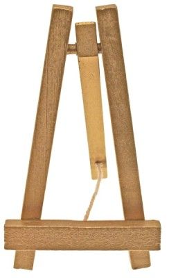 Petit chevalet bois 10CM luxe avec ficelle, Or