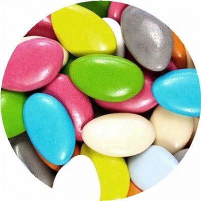 1kg de dragées Chocolat - Multicolores Brillantes