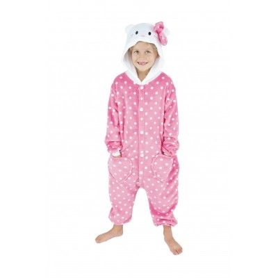 Party Pro 862314XS, Déguisement Kigurumi chat rose 4/6 ans