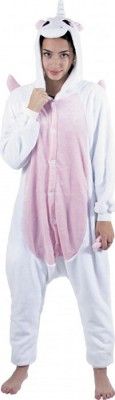 Party Pro 862301, Kigurumi Pyjamas ou déguisement Unisexe Adulte Licorne blanche et rose