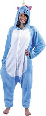 Party Pro 862300, Kigurumi Pyjamas ou déguisement Unisexe Adulte Licorne bleue