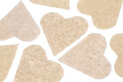 Sachet 75g de CONFETTIS coeur 5cm - en papier ivoire