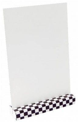 Porte-menu Damier avec carte 18cm