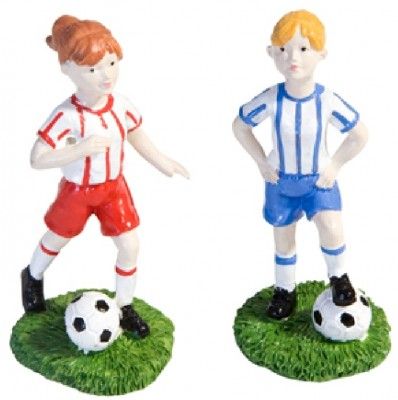 Joueuse de football féminin en résine 6cm (à l'unité)