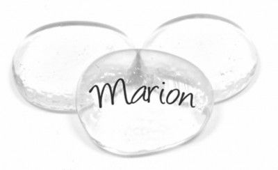 Sachet de 12 Galets marque-places, Transparent