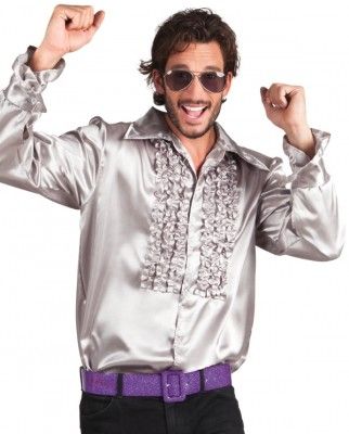 Chemise adulte disco Argent - taille XL