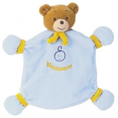 Ours doudou bleu 23cm, Nounours