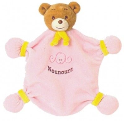 Ours doudou rose 23cm, Nounours