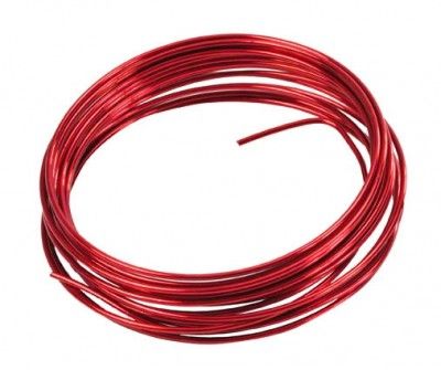 Fil aluminium souple 5m, rouge