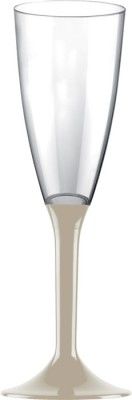 20 flutes champagne, pied TAUPE