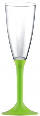 20 flutes champagne, pied Vert