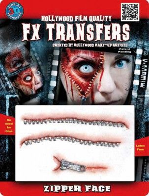 Chaks FXTM-515, Transfert 3D rouge Zipper Face, Fermeture éclair