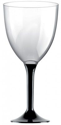 20 Grands verres à Eau, pied Noir