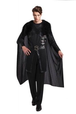 Chaks H4113, Déguisement Chevalier noir Fourrure, adulte