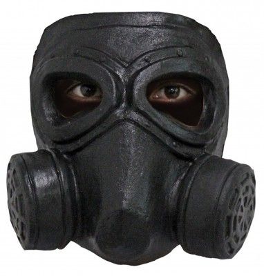 Masque à gaz double factice noir