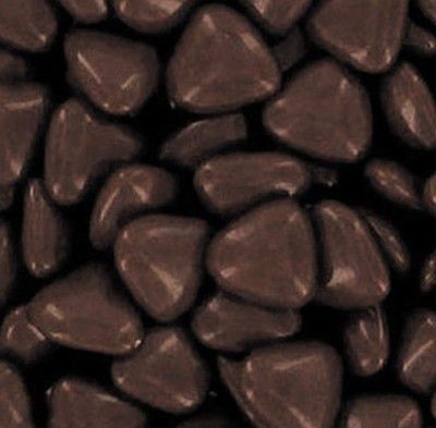 Sachet de 500g de mini-coeur au chocolat - 500g couleur Chocolat brillant