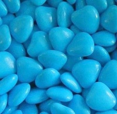 Sachet de 500g de mini-coeur au chocolat - 500g TURQUOISE brillant