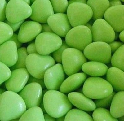 Sachet de 500g de mini-coeur au chocolat - 500g VERT Tilleul brillant