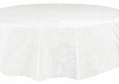 Nappe plastique ronde Ø blanche