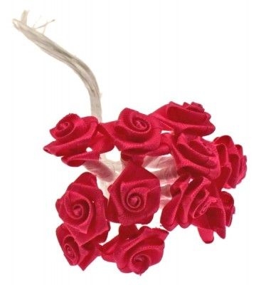 Sachet de 48 mini-Roses satin, Fuchsia
