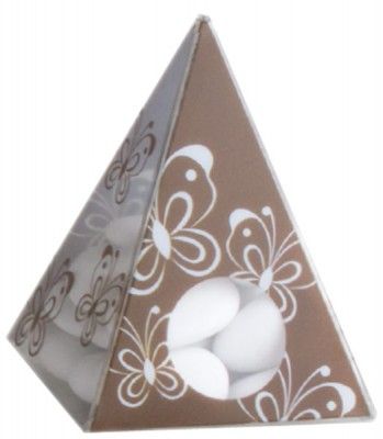 Ballotin Pyramide plexi transparente, Chocolat
