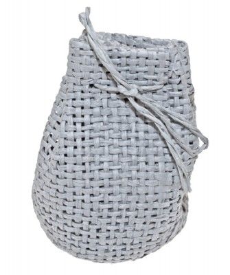 Sachet 6 bourses Tressées en Jute gris