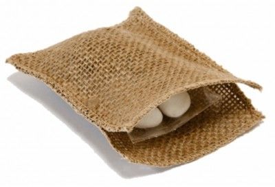 Lot de 5 sacs JUTE naturel 8 x 10 cm