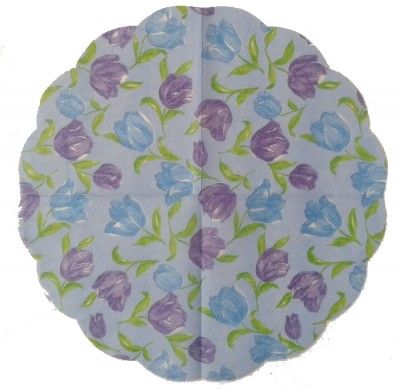 DESTOCKAGE, Sachet de 20 sous-assiettes ronds bleu/lilas 34 cm