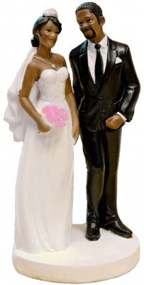 Couple de mariés noirs 15,7cm