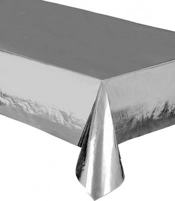 Nappe plastique rectangle METALLISEE Argent