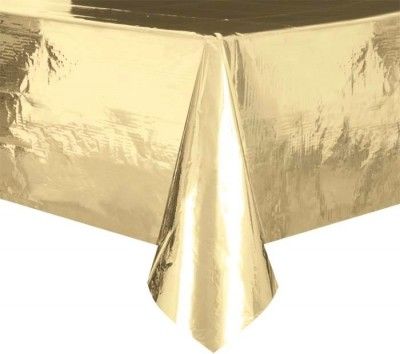 Nappe plastique rectangle METALLISEE Or