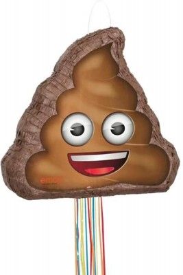 Pinata Crotte Emoji™ avec ficelles