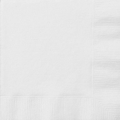 Sachet de 20 Serviettes en papier Blanches 33 x 33 cm