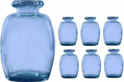 Chaks 11969-13, LOT de 6 vases Elisa Bleu azur 16 cm