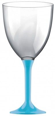 20 Grands verres à Eau, pied turquoise