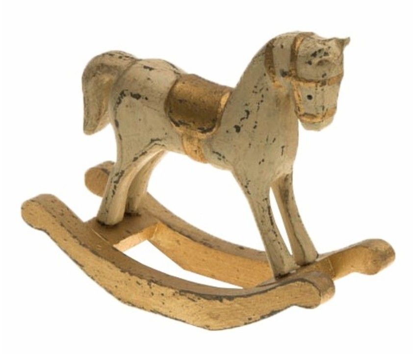 Chaks 12353 Cheval bascule vintage en bois 26cm x1