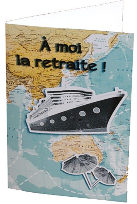 Poster Enveloppe vintage avec des cartes de voyage