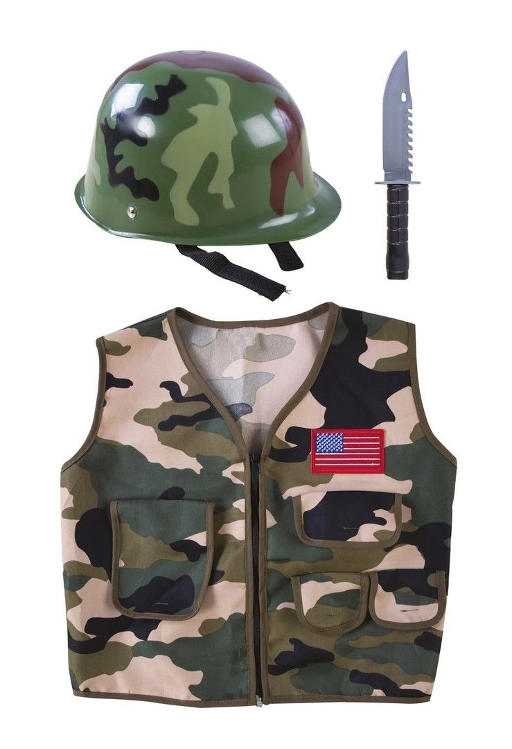 P TIT Clown re21018 Set deguisement enfant Militaire