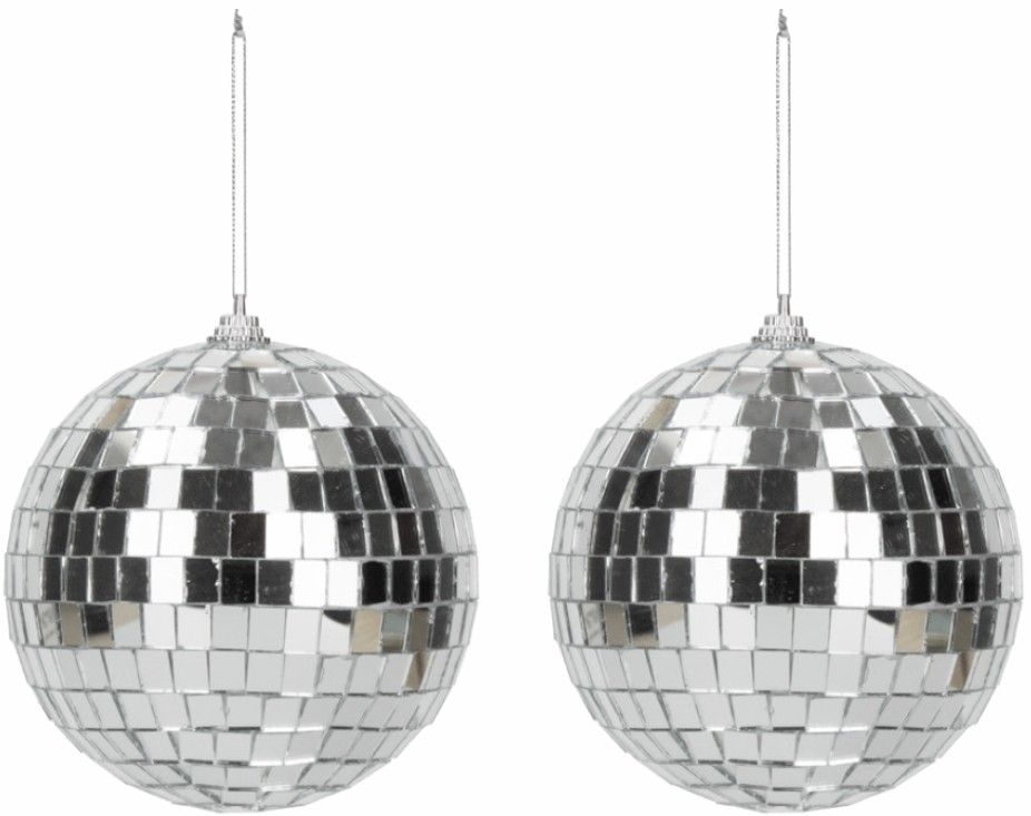 Mini boule à facettes - Décoration suspendue argentée - Boule à facettes  réfléchissante - Mini boule disco différentes tailles pour discothèque