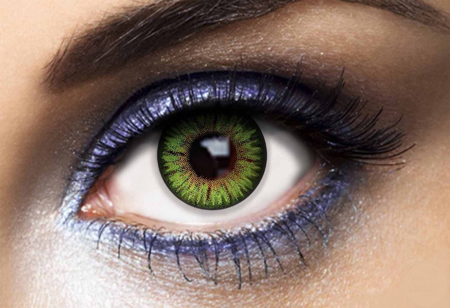 P TIT Clown re55531 Lentilles de contact sans correction iris vert la paire