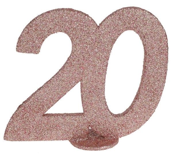 Chiffre Anniversaire Vertical Deco Paillete Rose Gold Decorations Anniversaire
