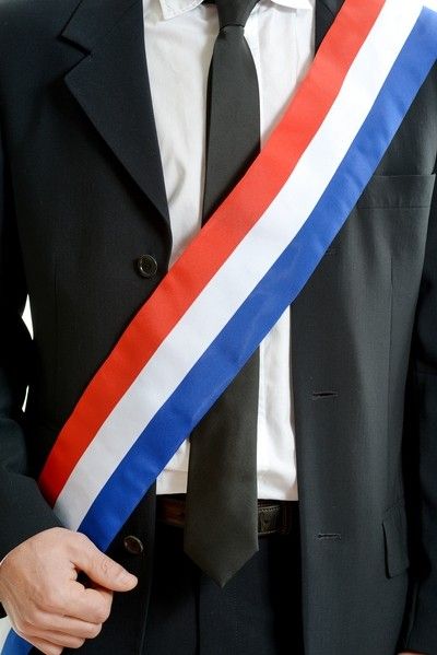 Echarpe du Maire de 8 cm x 2 mètres, tricolore FRANCE