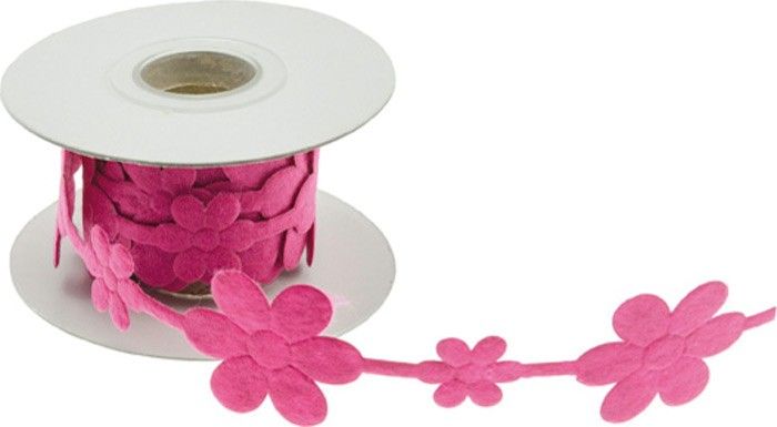 Chaks 05 Ruban Feutrine Fleur De 2 M X 3 5cm Fuchsia Articles De Fete Decoration Mariage Deco De Table Anniversaire