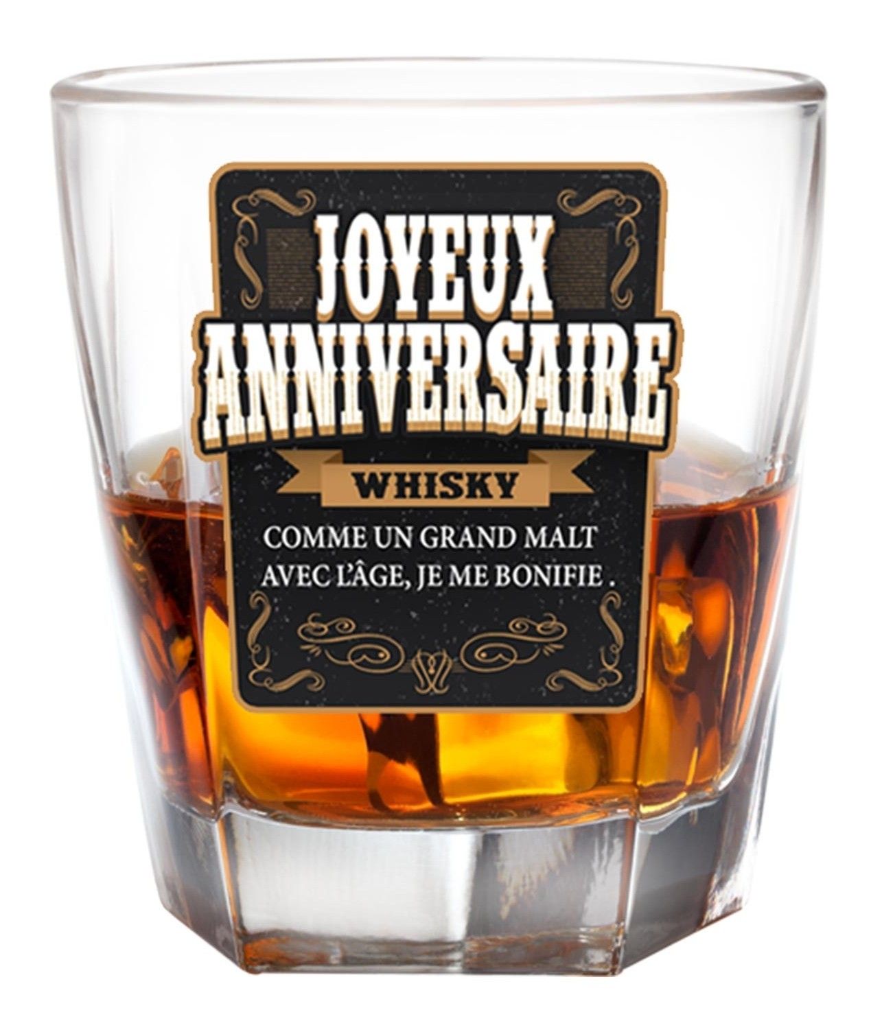 Verre A Whisky Joyeux Anniversaire Avec Blister