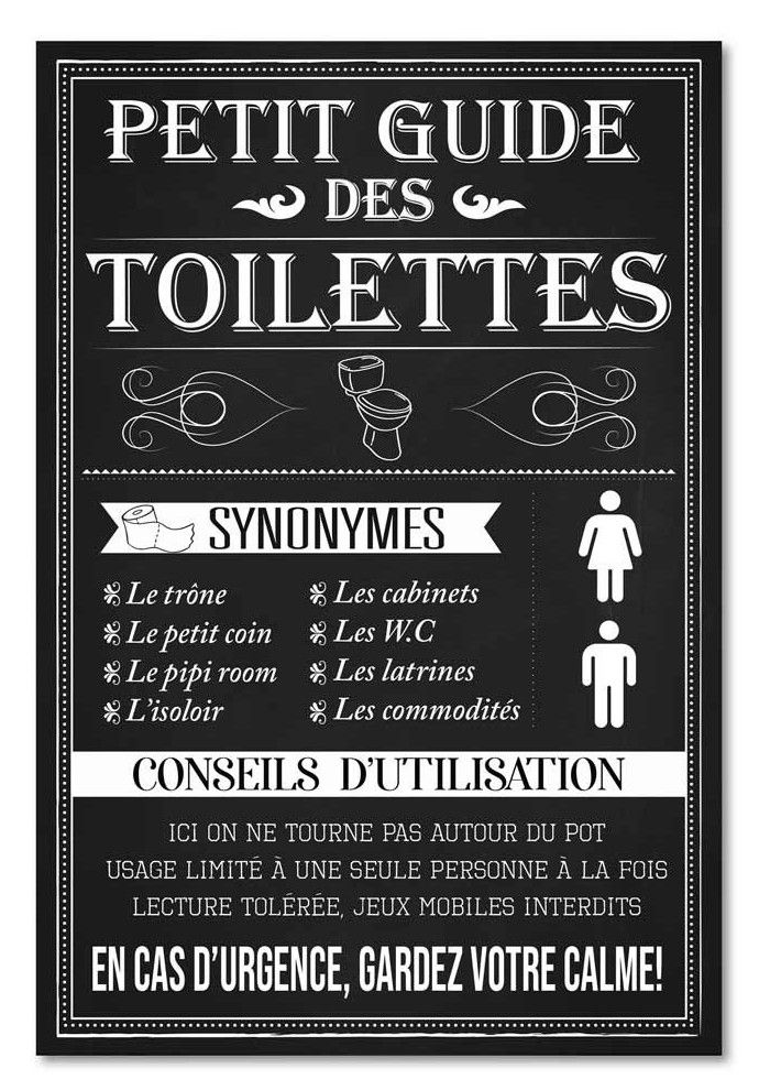 Tableau Règles des toilettes / WC personnalisé