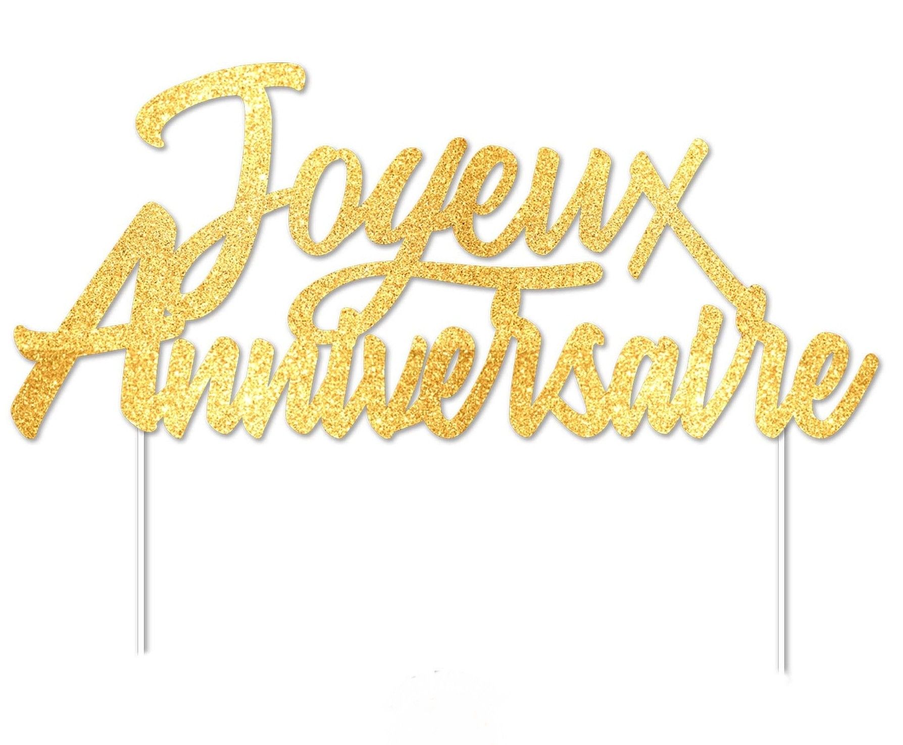 Cake Topper Happy Birthday Décoration de Gâteau Joyeux Anniversaire Topper  Rond en Bois Décor Anniversaire