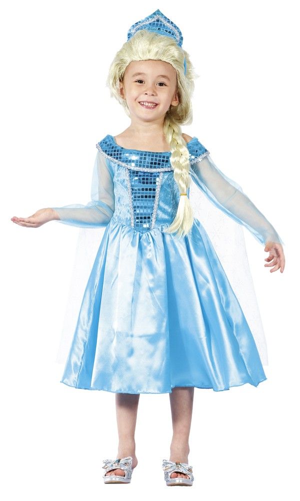 Déguisement Princesse d'Hiver, bleue 3-4 ans