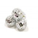 Sachet de 4 petites Boules disco 3cm, Argent